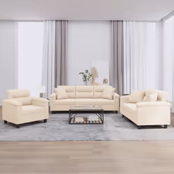VidaXL 3202295 set di mobili per soggiorno Beige - Vista aggiuntiva 2