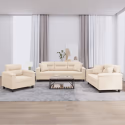 VidaXL 3202307 set di mobili per soggiorno Beige - Vista aggiuntiva 2