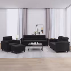 VidaXL 3202311 set di mobili per soggiorno Nero - Vista aggiuntiva 2