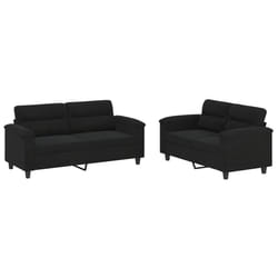 VidaXL 3202317 set di mobili per soggiorno Nero Metallo, Legno compensato