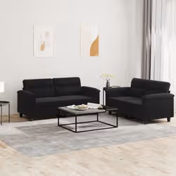 VidaXL 3202317 set di mobili per soggiorno Nero Metallo, Legno compensato - Vista aggiuntiva 2