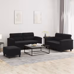 VidaXL 3202323 set di mobili per soggiorno Nero Metallo, Legno compensato - Vista aggiuntiva 2