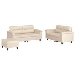 VidaXL 3202325 set di mobili per soggiorno Beige Metallo, Legno compensato