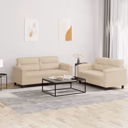 VidaXL 3202330 set di mobili per soggiorno Crema