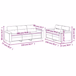 VidaXL 3202343 set di mobili per soggiorno Beige - Vista aggiuntiva 7