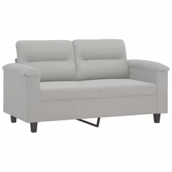 Set Divani 3 pz con Cuscini Grigio Chiaro in Tessuto Microfibracod mxl 104694 - Vista aggiuntiva 3