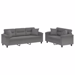 VidaXL 3202346, Grigio, Schiuma, Metallo, Poliestere, Tessile, 2,1 m, 77 cm, 80 cm