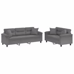 VidaXL 3202352, Grigio, Schiuma, Metallo, Poliestere, Tessile, 2,1 m, 77 cm, 80 cm