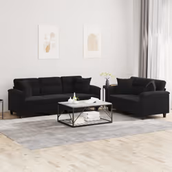 VidaXL 3202353 set di mobili per soggiorno Nero