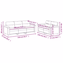 VidaXL 3202355 set di mobili per soggiorno Beige - Vista aggiuntiva 7