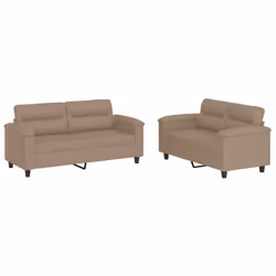 Set di Divani 2 pz con Cuscini cappuccino in Similpellecod mxl 107603 - Vista aggiuntiva 2