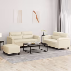 VidaXL 3202368 set di mobili per soggiorno Crema - Vista aggiuntiva 2