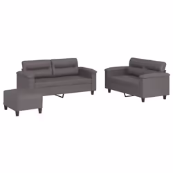 VidaXL 3202369, Grigio, Schiuma, Ecopelle, Metallo, Polywood, Tessile, 170 cm, 77 cm, 80 cm