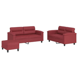 VidaXL 3202370 set di mobili per soggiorno Rosso