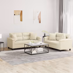 VidaXL 3202378 set di mobili per soggiorno Crema - Vista aggiuntiva 2