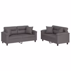 VidaXL 3202379, Grigio, Schiuma, Ecopelle, Metallo, Polywood, Tessile, 170 cm, 77 cm, 80 cm