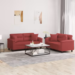 VidaXL 3202380 set di mobili per soggiorno Rosso - Vista aggiuntiva 2