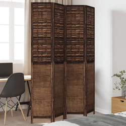 Divisorio Ambienti 4 Pannelli Marrone Scuro Massello Paulowniacod mxl 91094