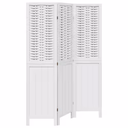 Divisorio Ambienti 3Pannelli Bianco Legno Massello di Paulowniacod mxl 92044 - Vista aggiuntiva 2