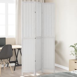Divisorio Ambienti 3Pannelli Bianco Legno Massello di Paulowniacod mxl 92042