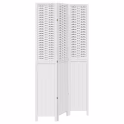 Divisorio Ambienti 3Pannelli Bianco Legno Massello di Paulowniacod mxl 92042 - Vista aggiuntiva 2