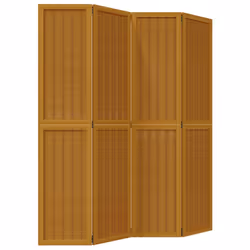 Divisorio Ambienti 4 Pannelli Marrone Legno Massello Paulowniacod mxl 91496 - Vista aggiuntiva 2