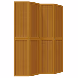 Divisorio Ambienti 4 Pannelli Marrone Legno Massello Paulowniacod mxl 115464 - Vista aggiuntiva 2