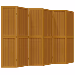 Divisorio Ambienti 6 Pannelli Marrone Legno Massello Paulowniacod mxl 115427 - Vista aggiuntiva 2