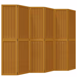 Divisorio Ambienti 6 Pannelli Marrone Legno Massello Paulowniacod mxl 92056 - Vista aggiuntiva 2