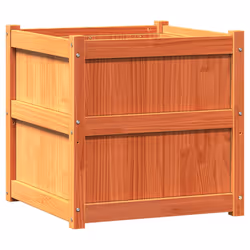 Fioriere da Giardino 2pz Marrone Cera Legno Massello di Pinocod mxl 86559 - Vista aggiuntiva 2