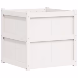 Fioriera da Giardino Bianca 70x70x70 cm Legno Massello di Pinocod mxl 108572 - Vista aggiuntiva 2