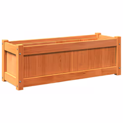 Fioriera Giardino Marrone Cera 90x31x31 cm Legno Massello Pinocod mxl 134567 - Vista aggiuntiva 2
