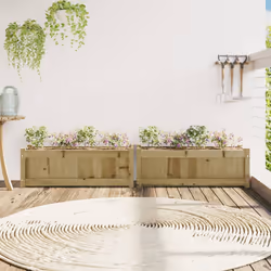 Fioriere da Giardino 2 pz in Legno di Pino Impregnatocod mxl 132543 - Vista aggiuntiva 3