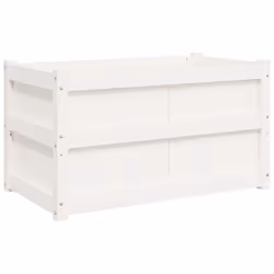 Fioriera da Giardino Bianca 90x50x50 cm Legno Massello di Pinocod mxl 108575 - Vista aggiuntiva 2