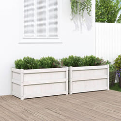 Vidaxl - Fioriere da Giardino 2 pz Bianche in Legno Massello di Pino