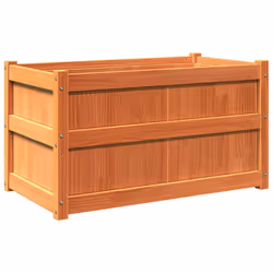 Fioriera Giardino Marrone Cera 90x50x50 cm Legno Massello Pinocod mxl 110535 - Vista aggiuntiva 2