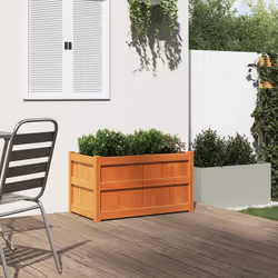 Fioriera Giardino Marrone Cera 90x50x50 cm Legno Massello Pinocod mxl 110535 - Vista aggiuntiva 3