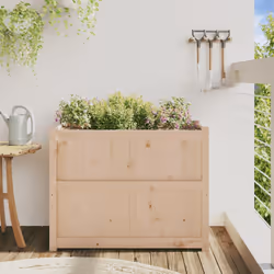Fioriera da Giardino 90x50x70 cm in Legno Massello di Pinocod mxl 85003 - Vista aggiuntiva 3