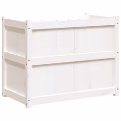 Fioriera da Giardino Bianca 90x50x70 cm Legno Massello di Pinocod mxl 132940 - Vista aggiuntiva 2