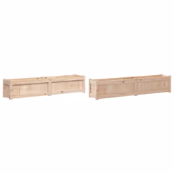 Fioriere da Giardino 2 pz in Legno Massello di Pinocod mxl 108967 - Vista aggiuntiva 2