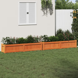 Fioriere da Giardino 2pz Marrone Cera Legno Massello di Pino vidaXL56919