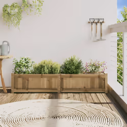Fioriera da Giardino 150x31x31 cm in Legno di Pino Impregnatocod mxl 108969 - Vista aggiuntiva 3