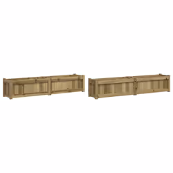 Fioriere da Giardino 2 pz in Legno di Pino Impregnatocod mxl 85008 - Vista aggiuntiva 2
