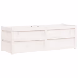 Fioriera da Giardino Bianca 150x50x50 cm Legno Massello di Pinocod mxl 132941 - Vista aggiuntiva 2