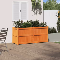 Fioriera Giardino Marrone Cera 150x50x70 cm Legno Massello Pinocod mxl 134566 - Vista aggiuntiva 3