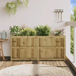 Fioriera da Giardino 150x50x70 cm in Legno di Pino Impregnatocod mxl 132942 - Vista aggiuntiva 3