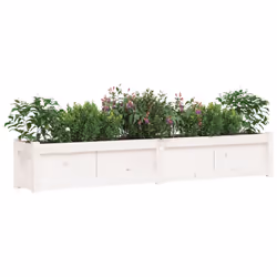 Fioriere da Giardino 2 pz Bianche in Legno Massello di Pinocod mxl 85009 - Vista aggiuntiva 3