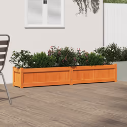Fioriera Giardino Marrone Cera 180x31x31 cm Legno Massello Pinocod mxl 134565 - Vista aggiuntiva 3