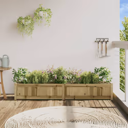 Fioriera da Giardino 180x31x31 cm in Legno di Pino Impregnatocod mxl 132943 - Vista aggiuntiva 3