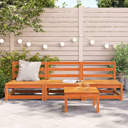 Divani Senza Braccioli Giardino 3pz Marrone Cera 70x70x67 Pinocod mxl 110782 - Vista aggiuntiva 3